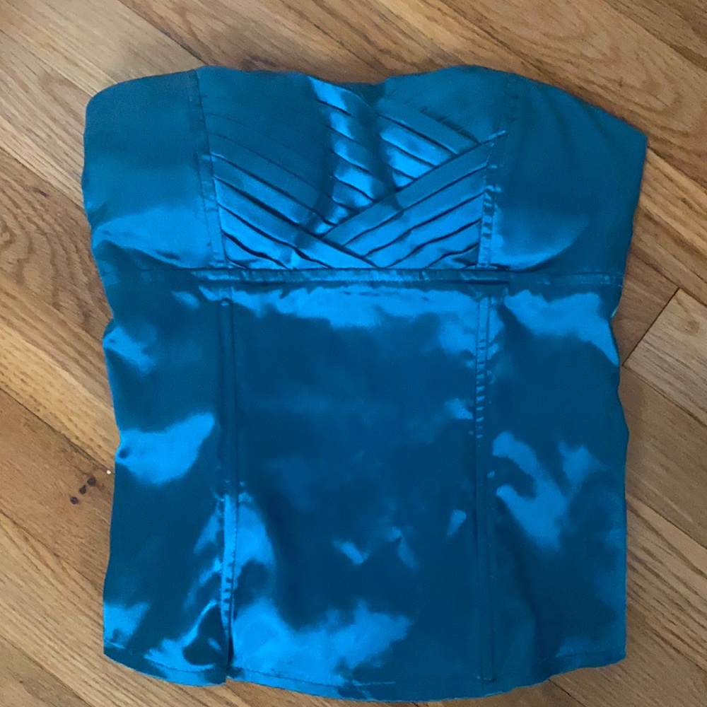 Ocean Blue Strapless Corset